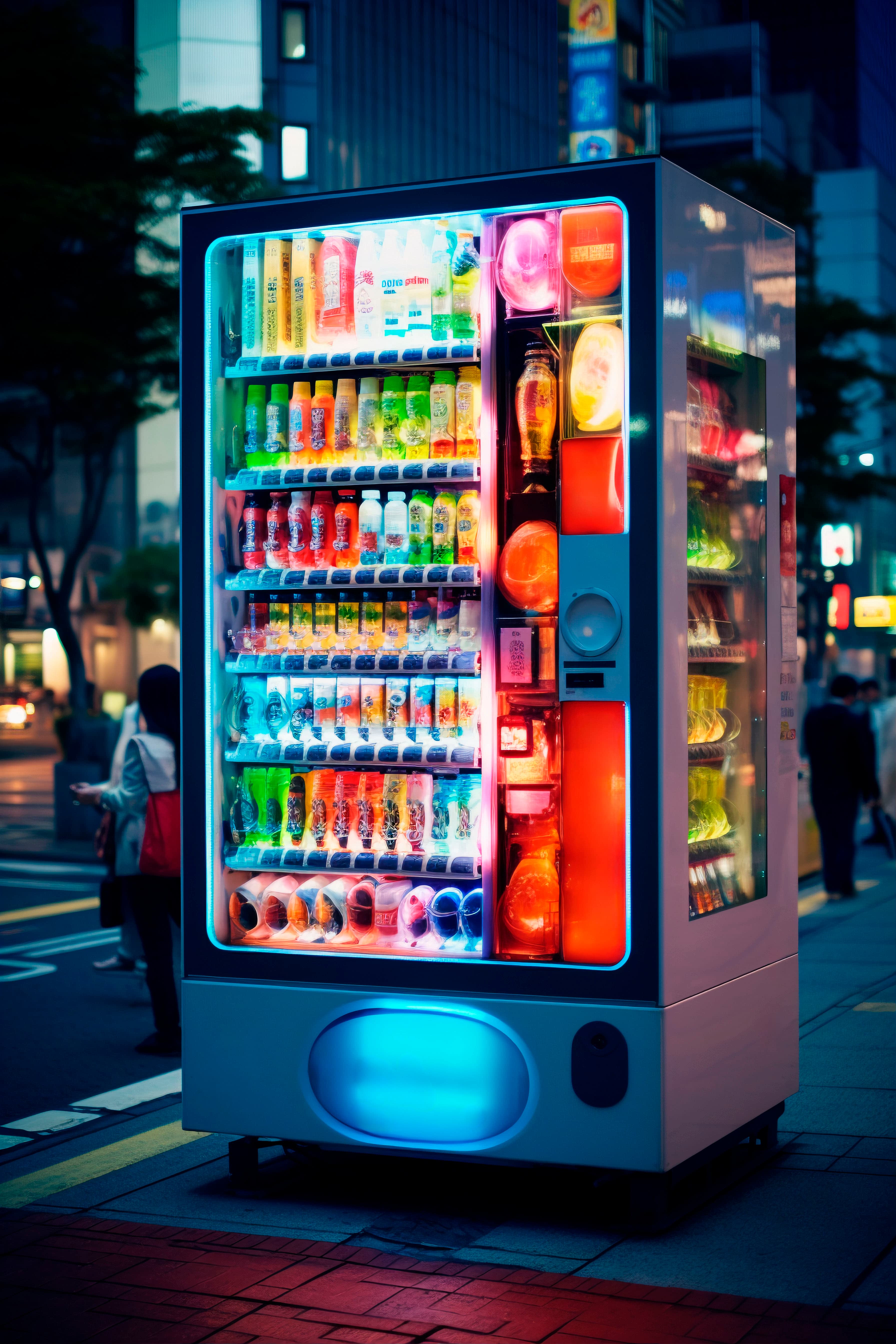 Modern AI-powered smart vending machine